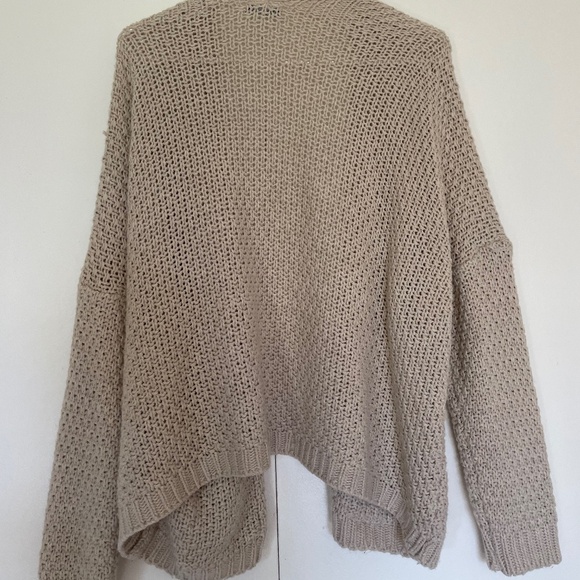 Boohoo Tan/Beige Boho Knit Cardigan Size M/L - Picture 2 of 15